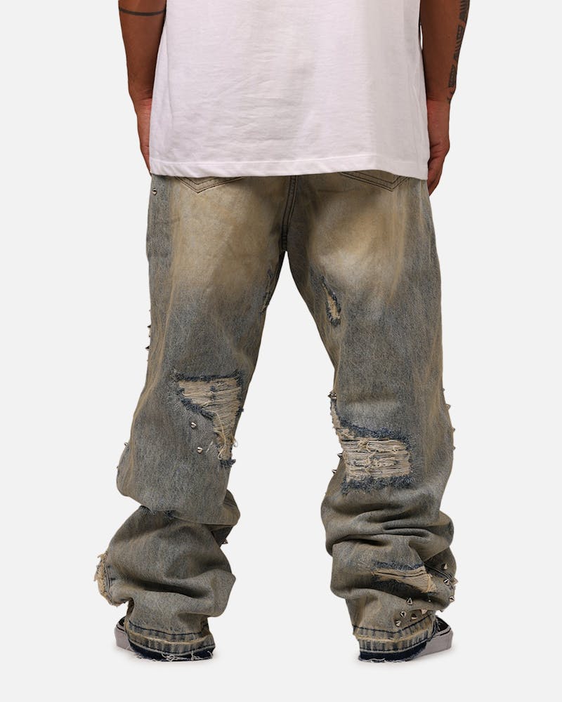 MNML Ultra Baggy Emo Denim Jeans Blue thumbnail - 4