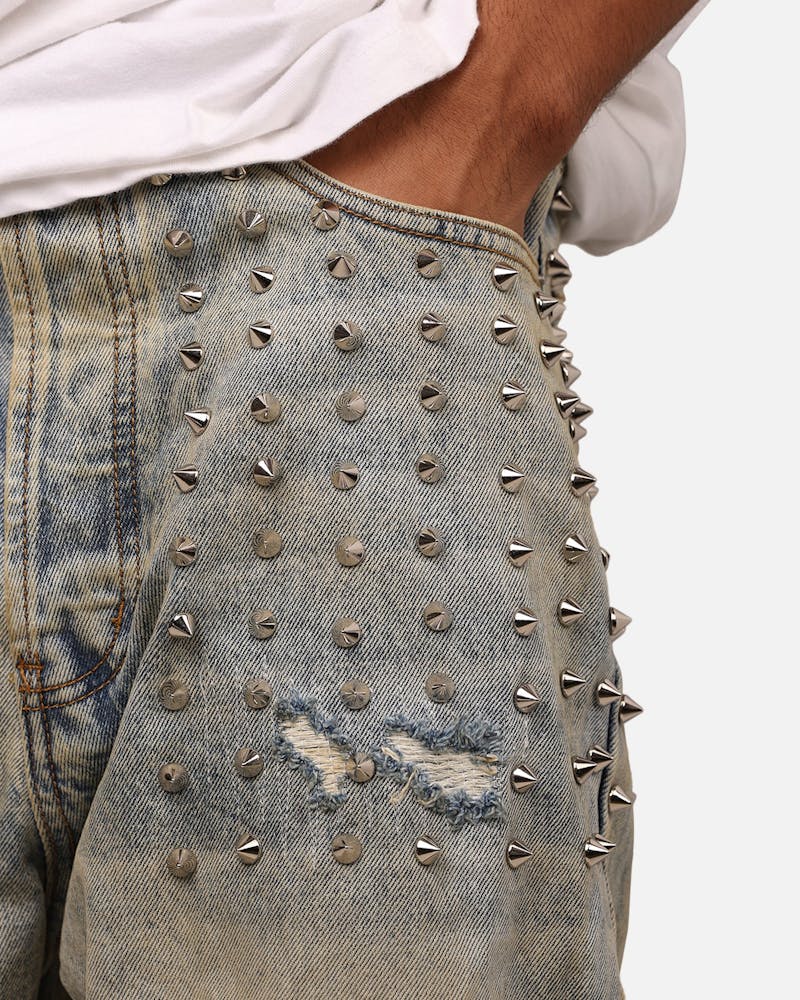 MNML Ultra Baggy Emo Denim Jeans Blue thumbnail - 6