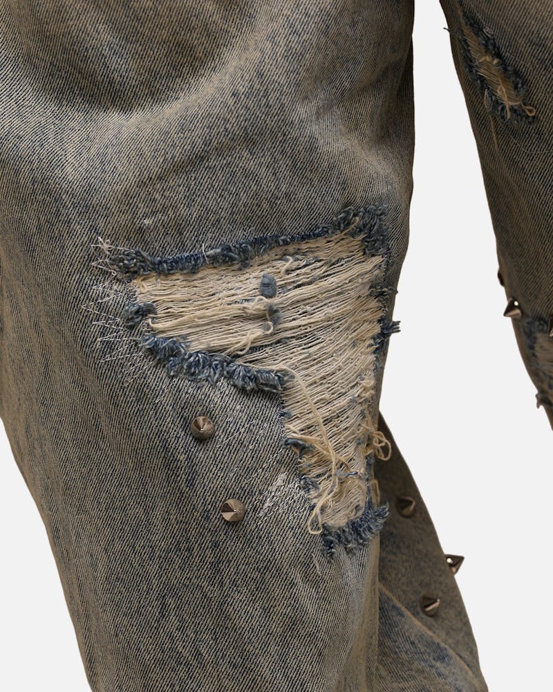 MNML Ultra Baggy Emo Denim Jeans Blue thumbnail - 7