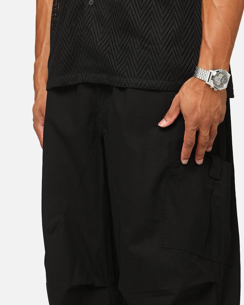 XXIII Cord Tie Cargo Pants Black
