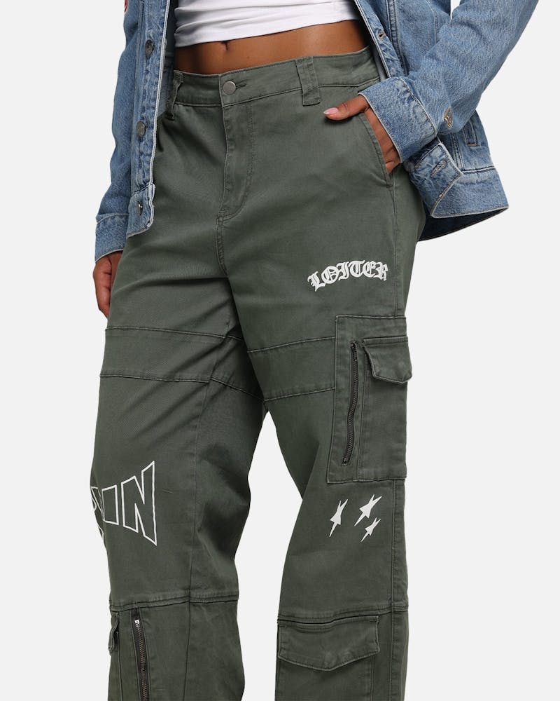 Loiter Sketch Utility Pants Olive thumbnail - 2
