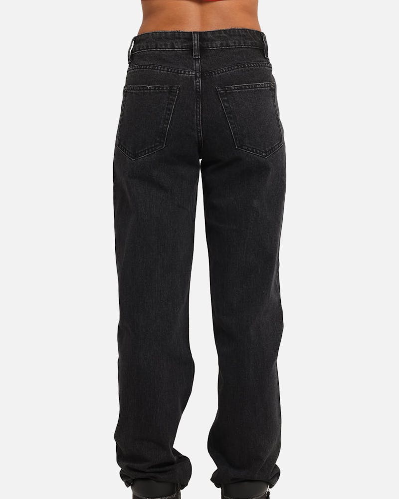 XXIII Women's High Rise Relaxed Jeans Washed Black thumbnail - 7