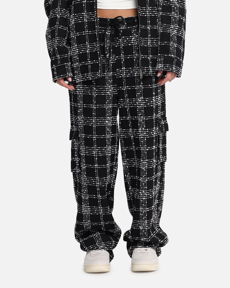 XXIII Boucle Tweed Cargo Pants Black/White thumbnail - 0