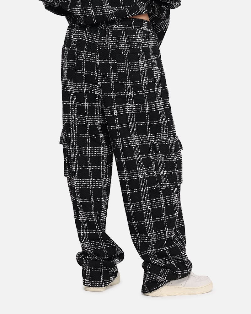 XXIII Boucle Tweed Cargo Pants Black/White thumbnail - 3