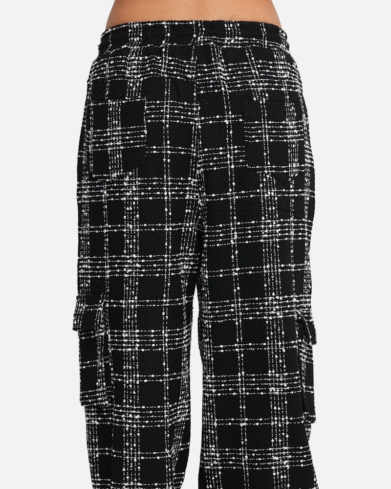 XXIII Boucle Tweed Cargo Pants Black/White thumbnail - 7