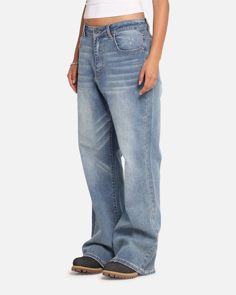 XXIII Game Play Flared Jeans Blue Denim thumbnail - 0