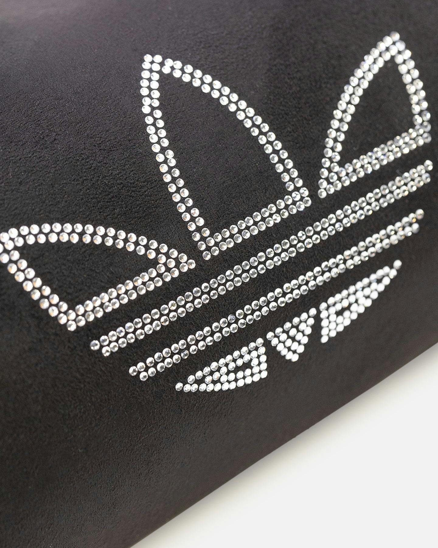 Adidas Rhinestones Fake Suede Mini Duffel Bag Black