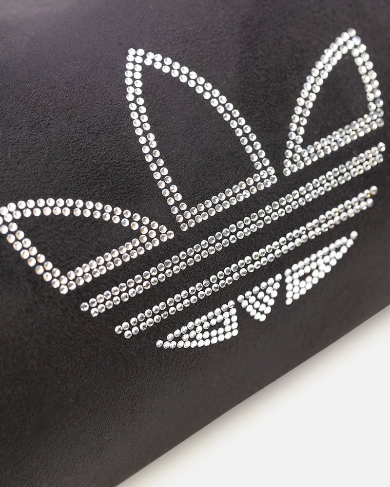 Adidas Rhinestones Fake Suede Mini Duffel Bag Black thumbnail - 3