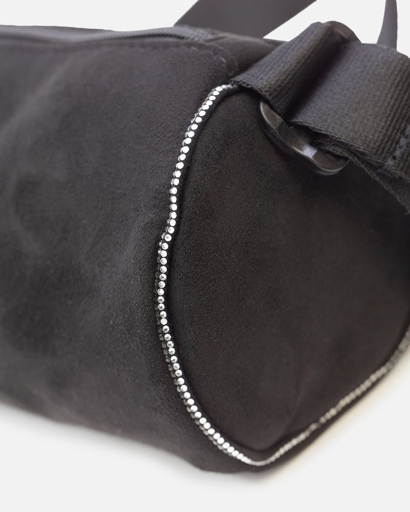 Adidas Rhinestones Fake Suede Mini Duffel Bag Black thumbnail - 4