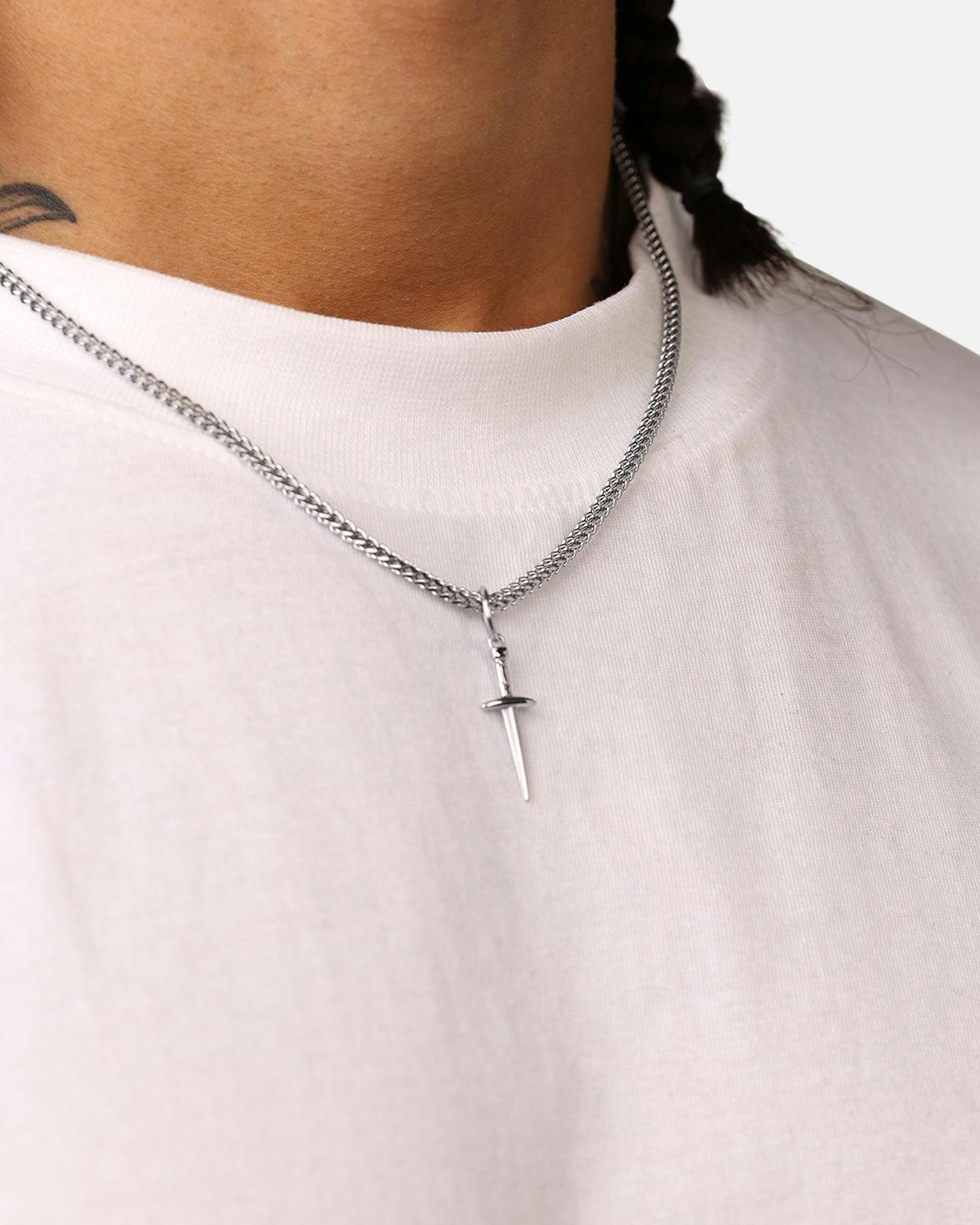 Saint Morta Dagger Franco Necklace White Gold Culture Kings