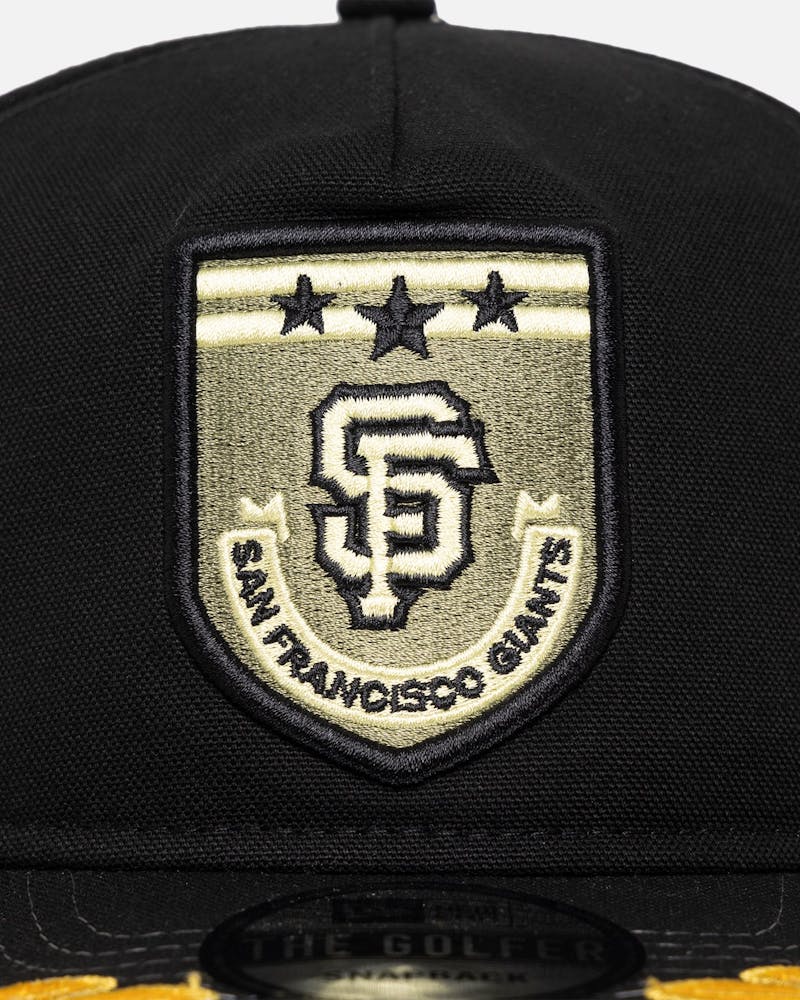 New Era San Francisco Giants 'Military Patch' Pre-Curved Golfer Snapback Black thumbnail - 5