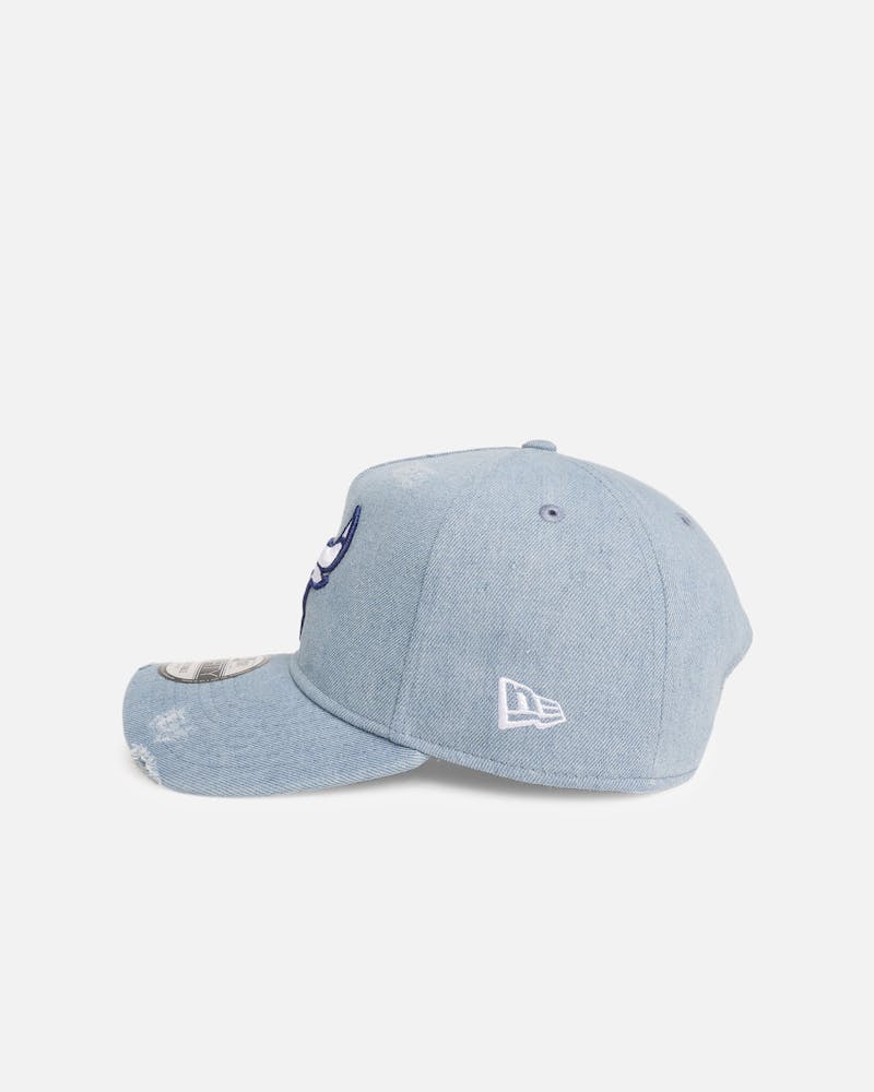New Era Chicago Bulls 'Distressed Denim' 9FORTY A-Frame Snapback Light Wash Denim thumbnail - 3