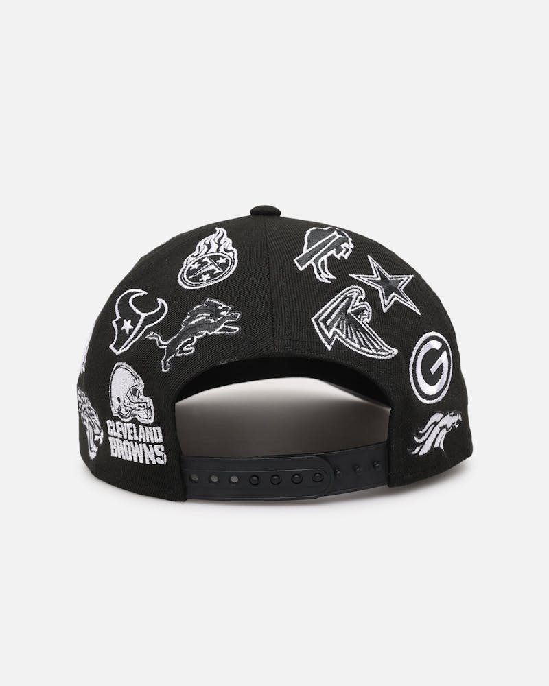 New Era NFL 'All Over Leagues' 9FORTY A-Frame Snapback Black thumbnail - 1