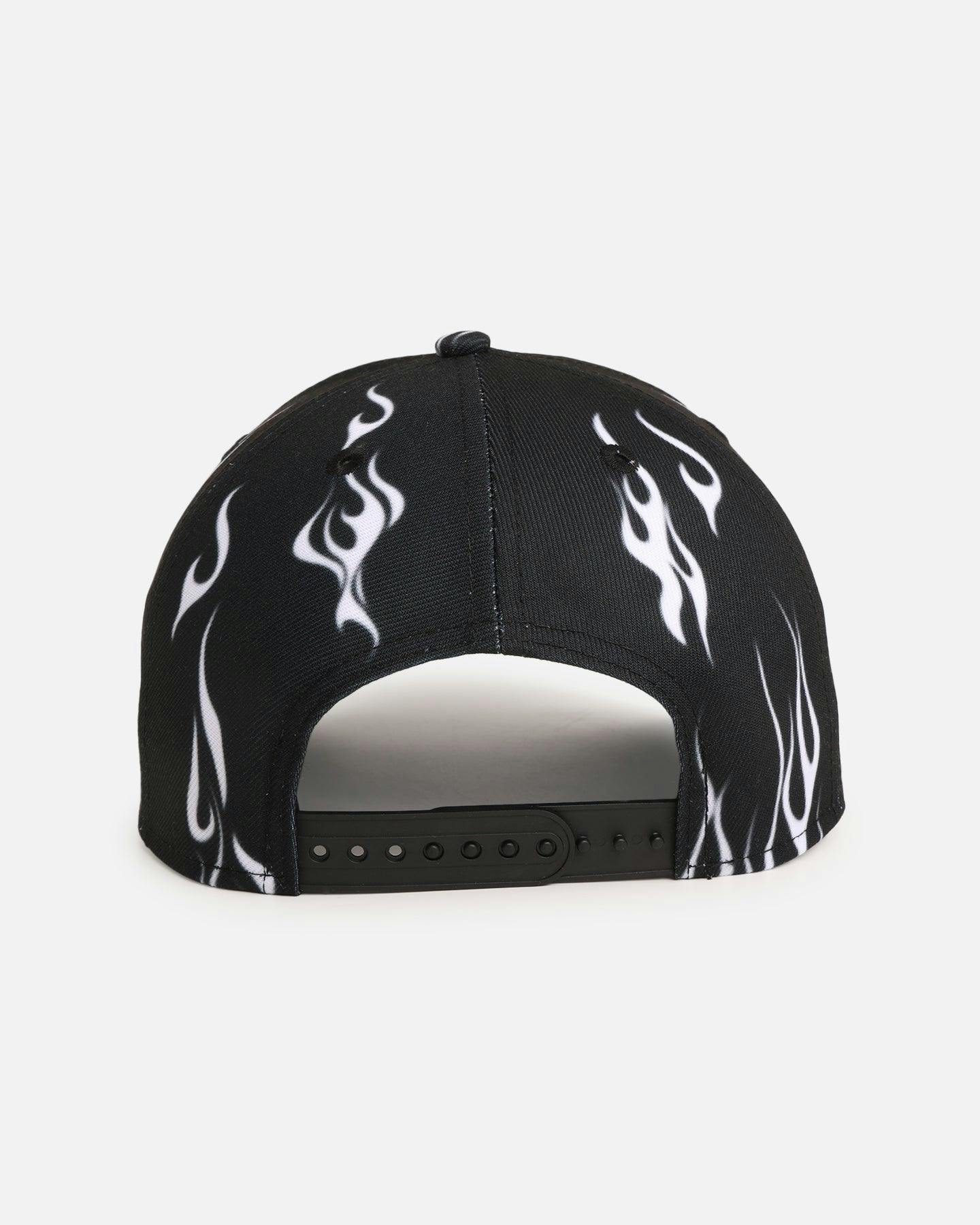 New Era Atlanta Braves 'Crown Flames' 9OFRTY A-Frame Snapback Black/White
