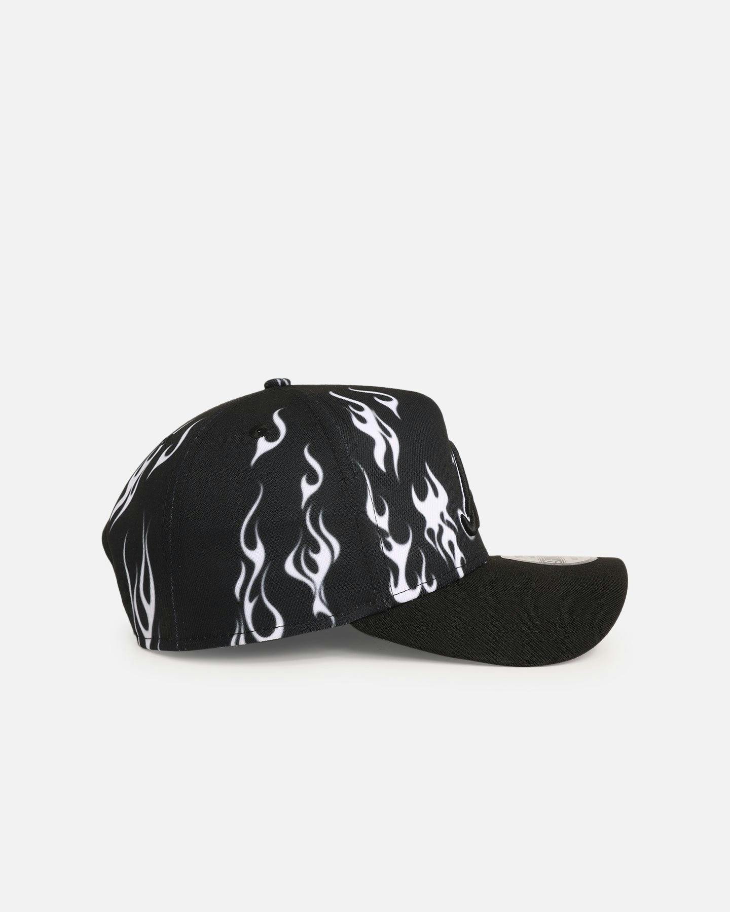 New Era Atlanta Braves 'Crown Flames' 9OFRTY A-Frame Snapback Black/White