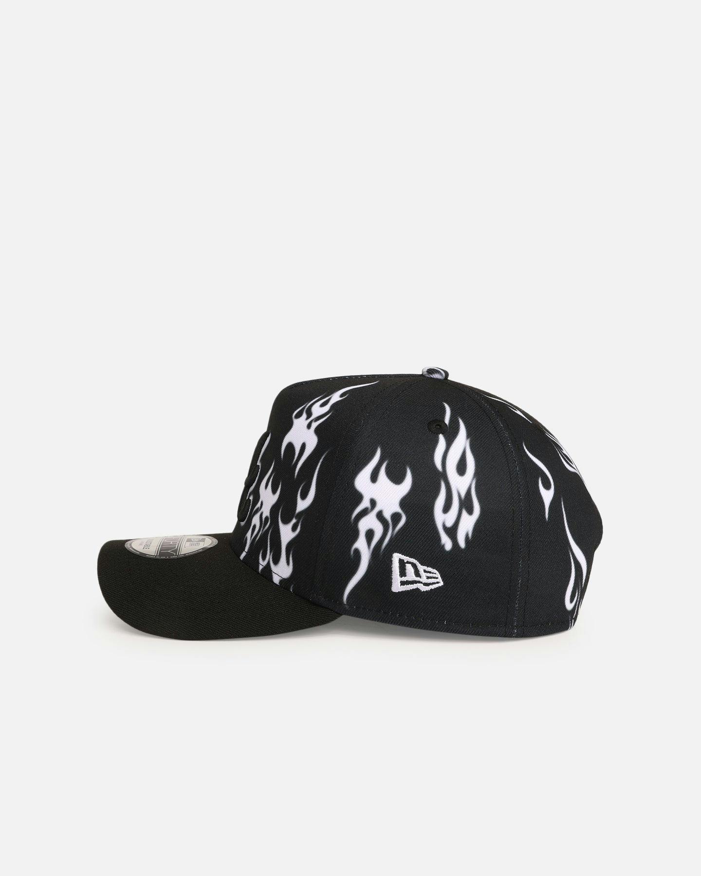 New Era Atlanta Braves 'Crown Flames' 9OFRTY A-Frame Snapback Black/White
