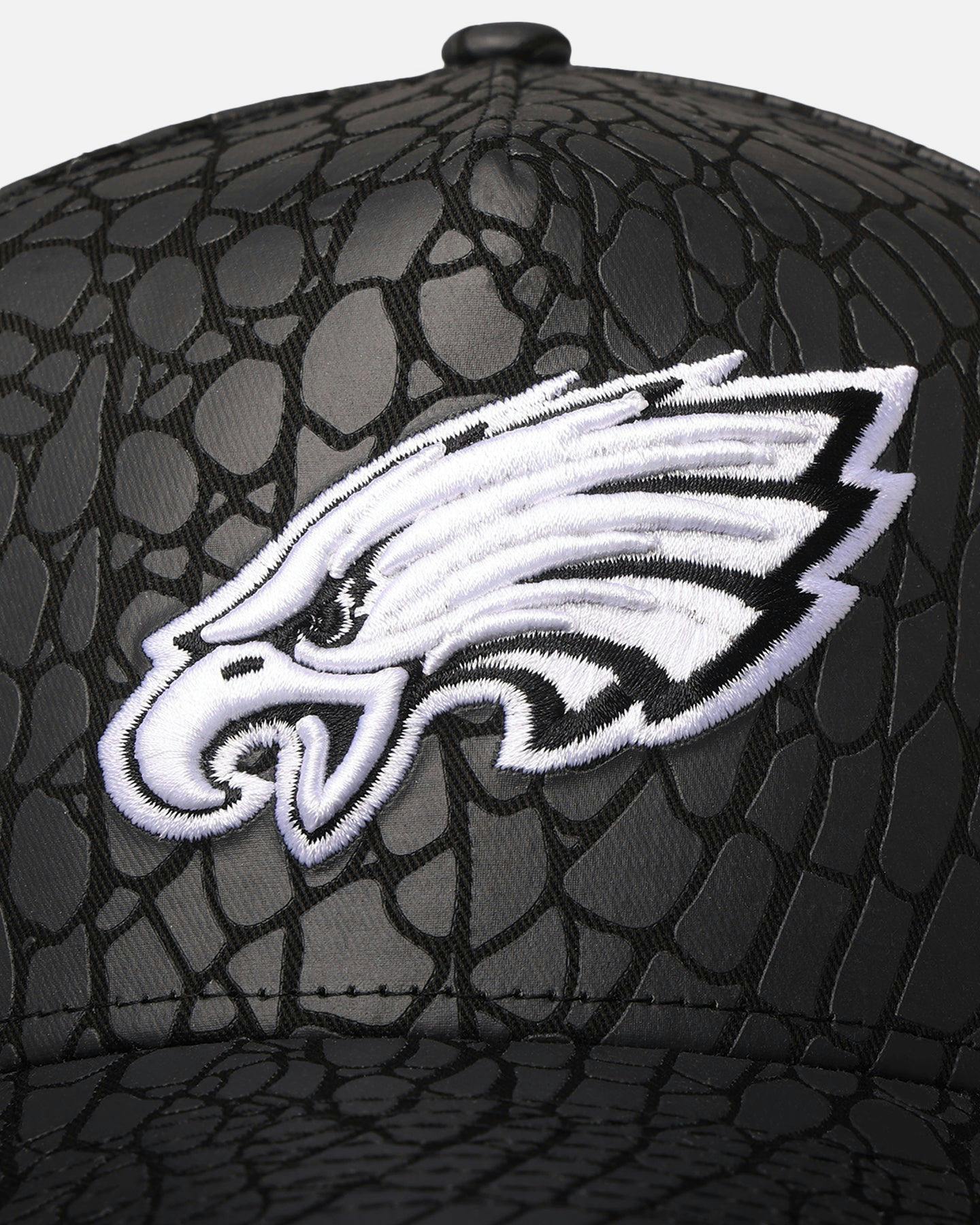 New Era Philadelphia Eagles 'Faux Croc' 9FORTY A-Frame Snapback Black