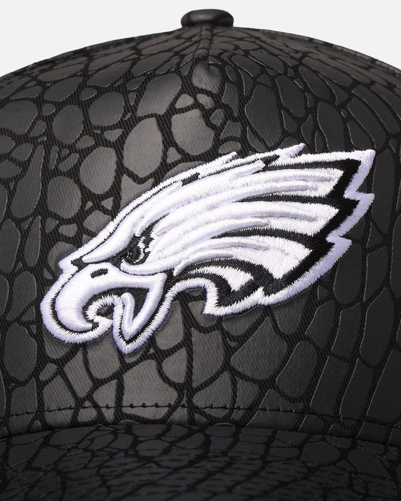 New Era Philadelphia Eagles 'Faux Croc' 9FORTY A-Frame Snapback Black thumbnail - 4