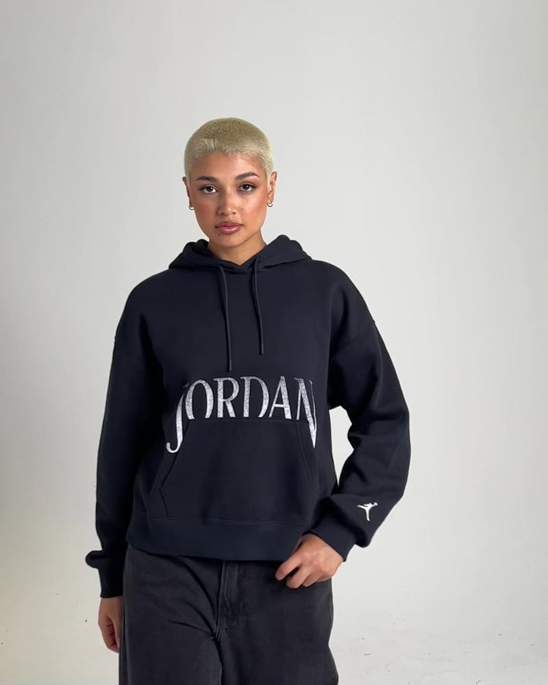 Jordan Women's Brooklyn Fleece Pullover Hoodie Black/Sail thumbnail - 1
