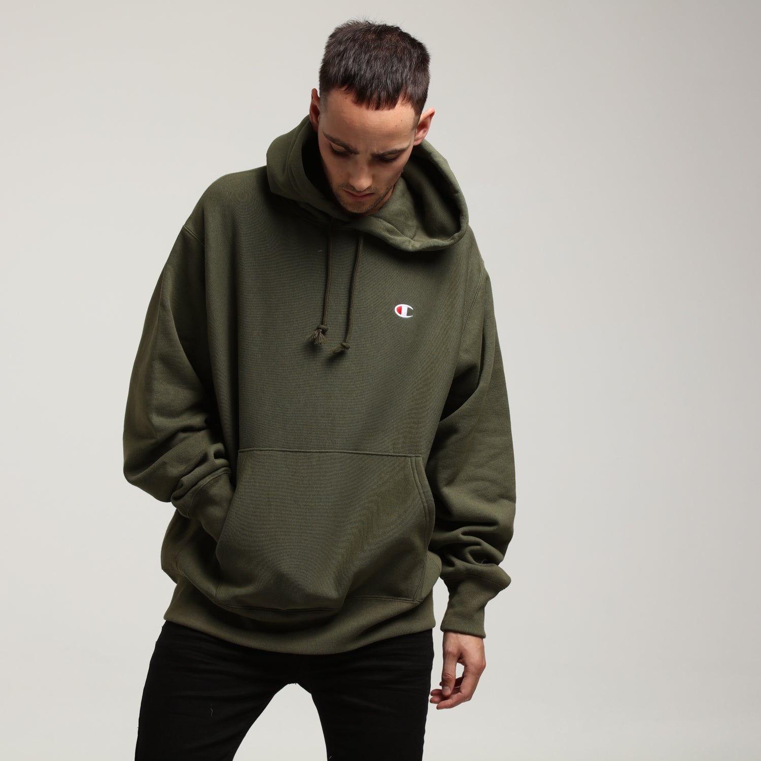 champion hoodie forest green