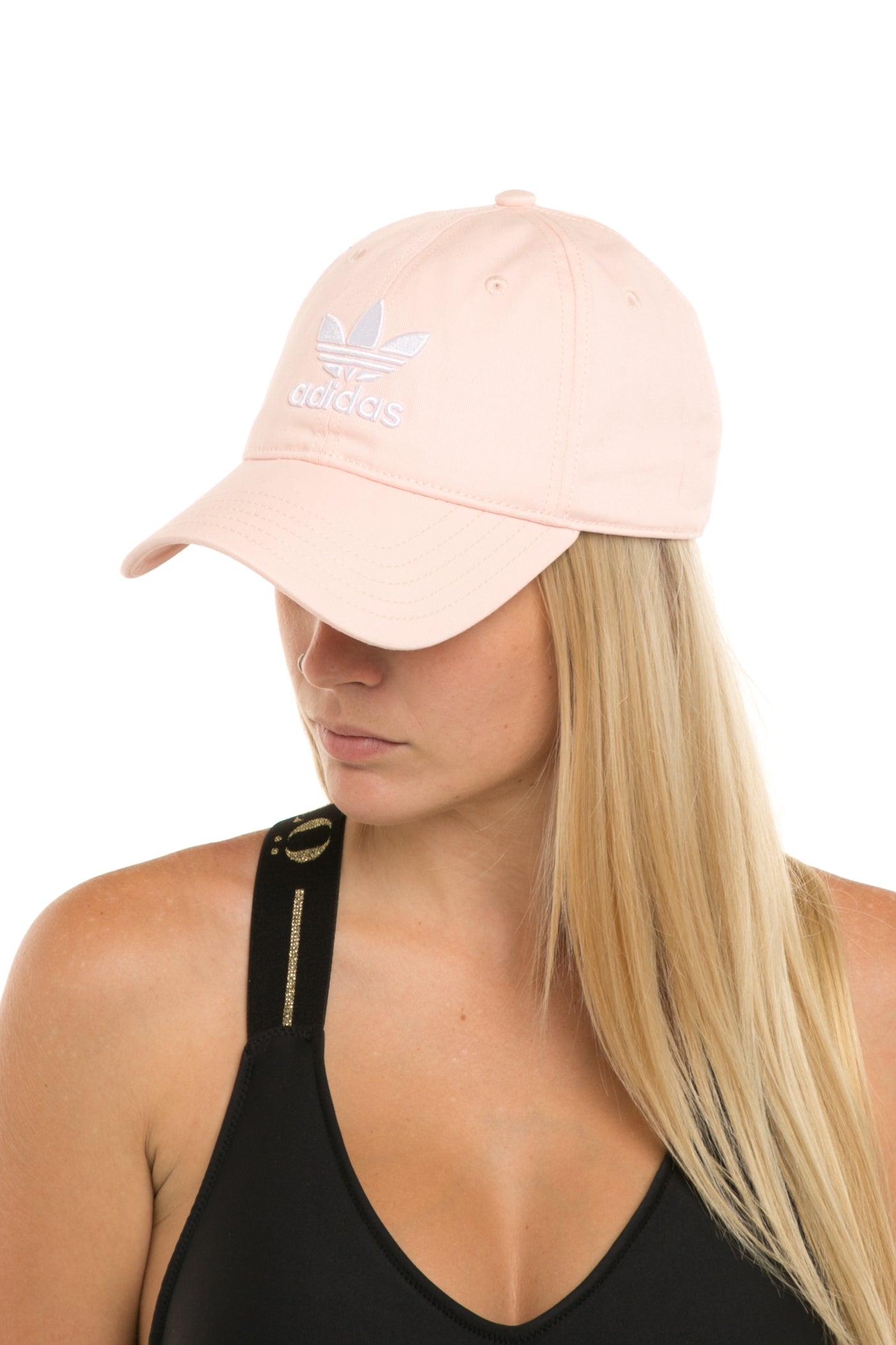 adidas light pink hat
