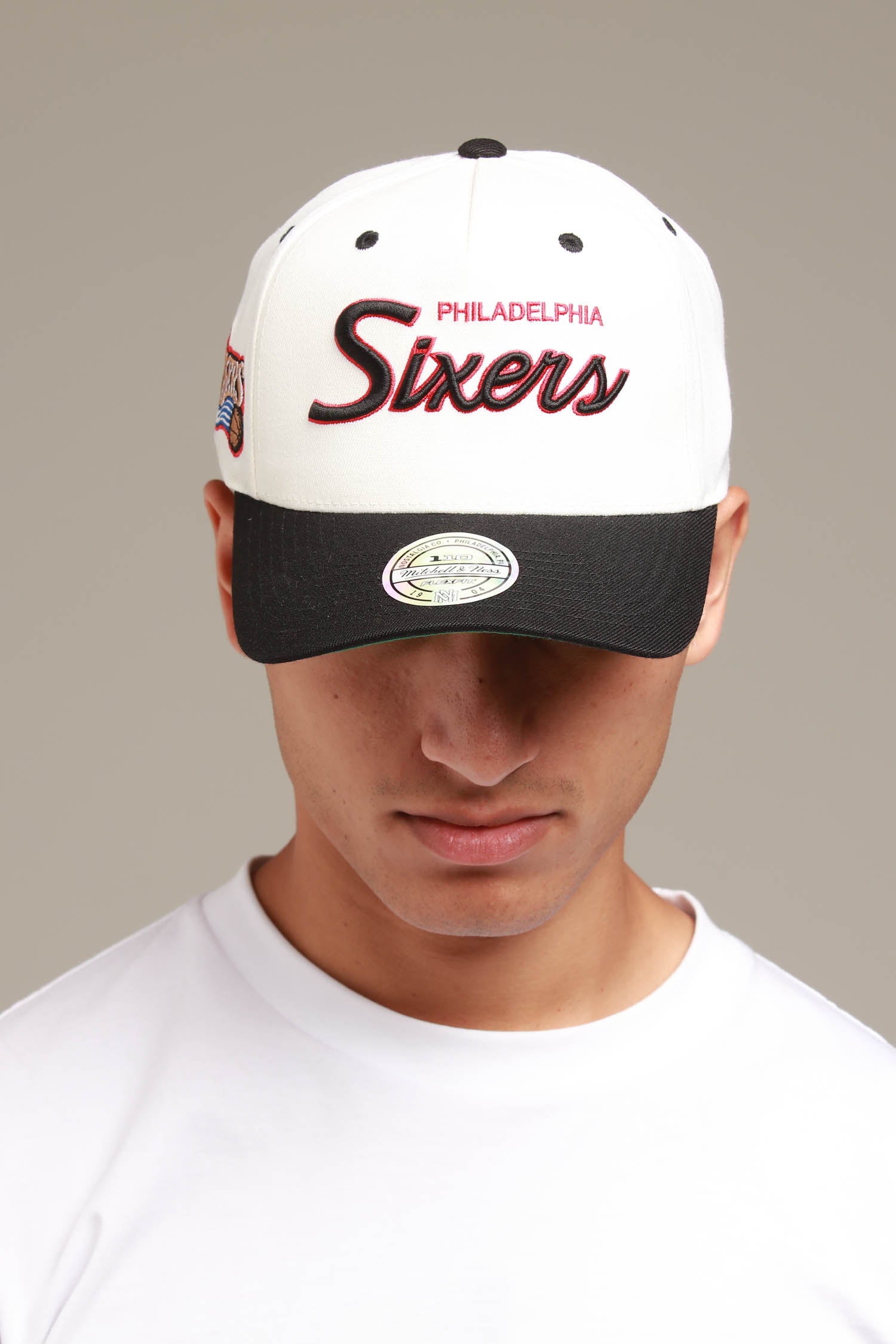 sixers hat mitchell and ness