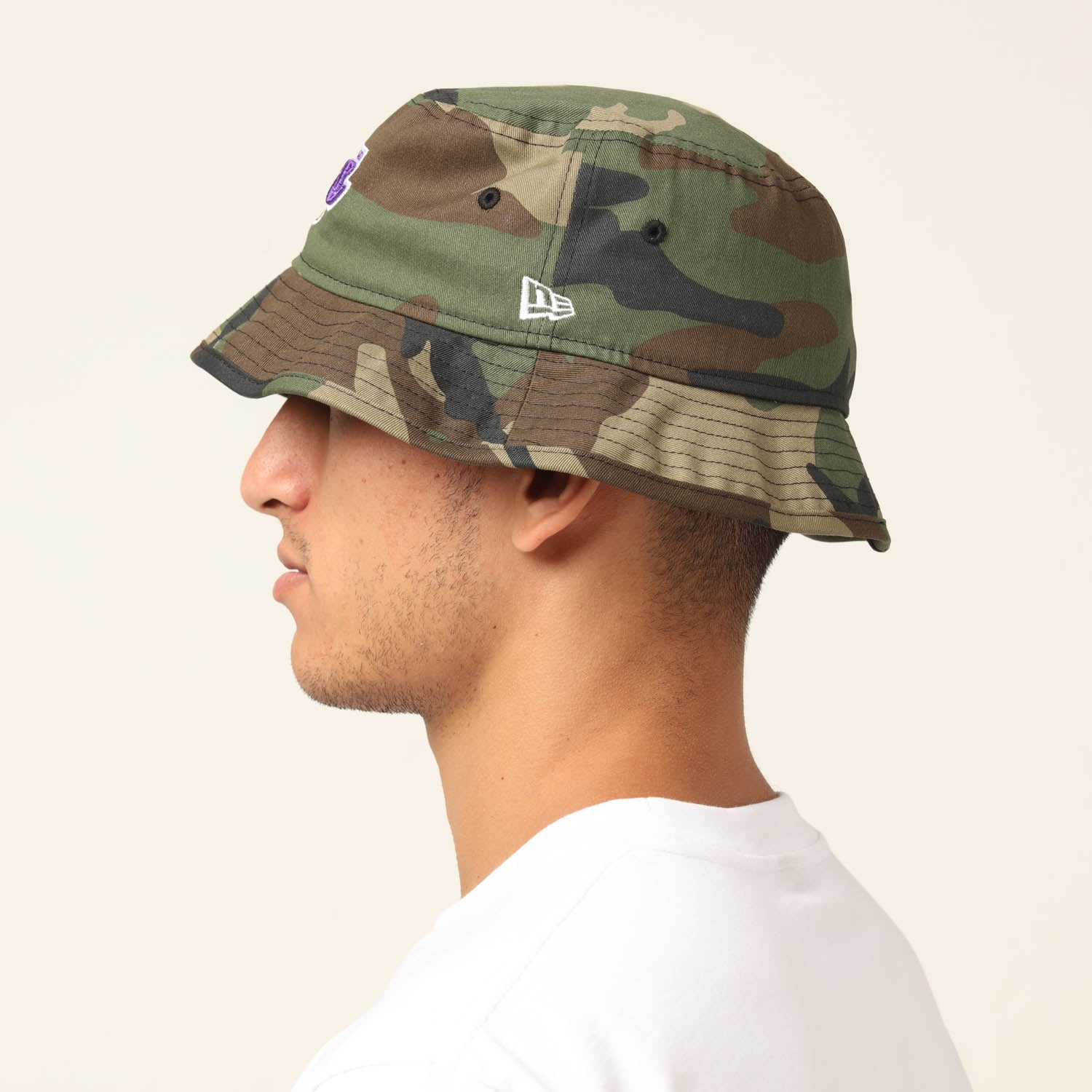 new era camo bucket hat