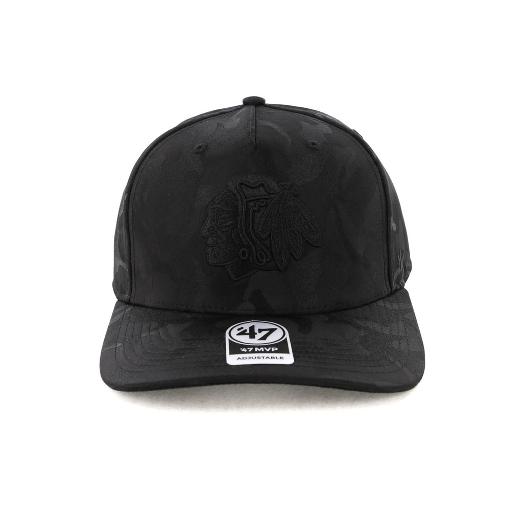 47 Brand Chicago Blackhawks Jigsaw MVP DV Snapback Black Camo