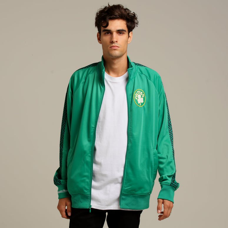 MITCHELL & NESS BOSTON CELTICS PANEL TRACK JACKET GREEN