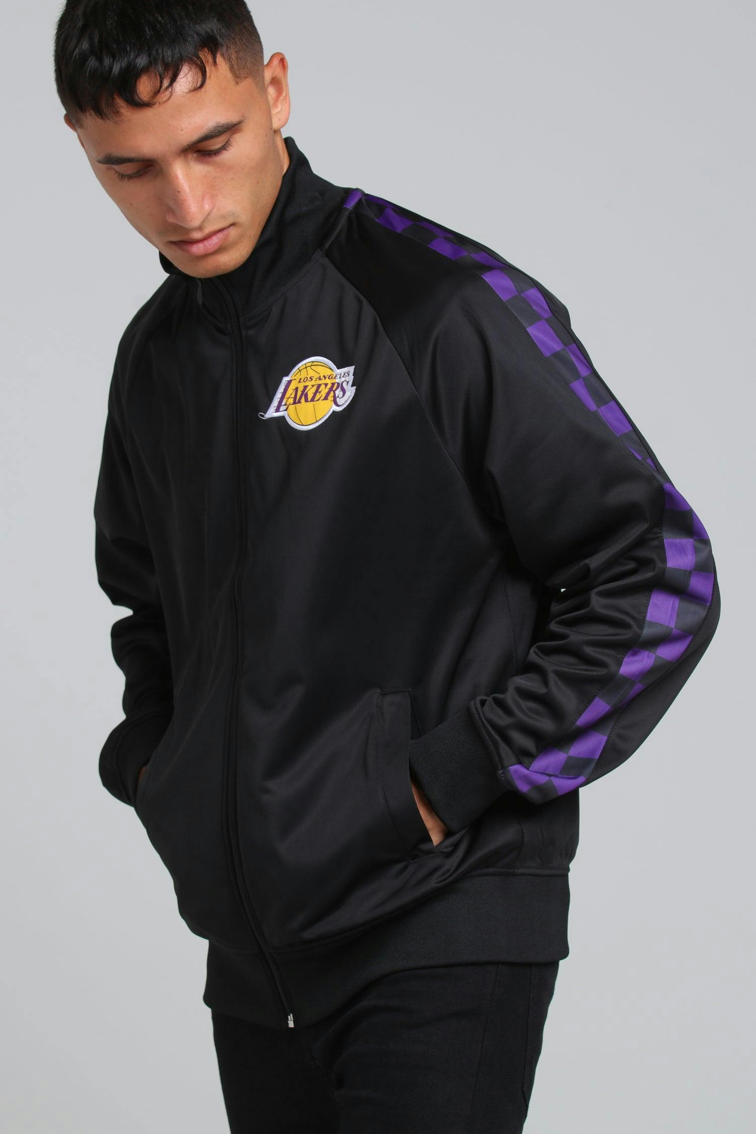Mitchell Ness Los Angeles Lakers Panel Track Jacket Black Culture Kings