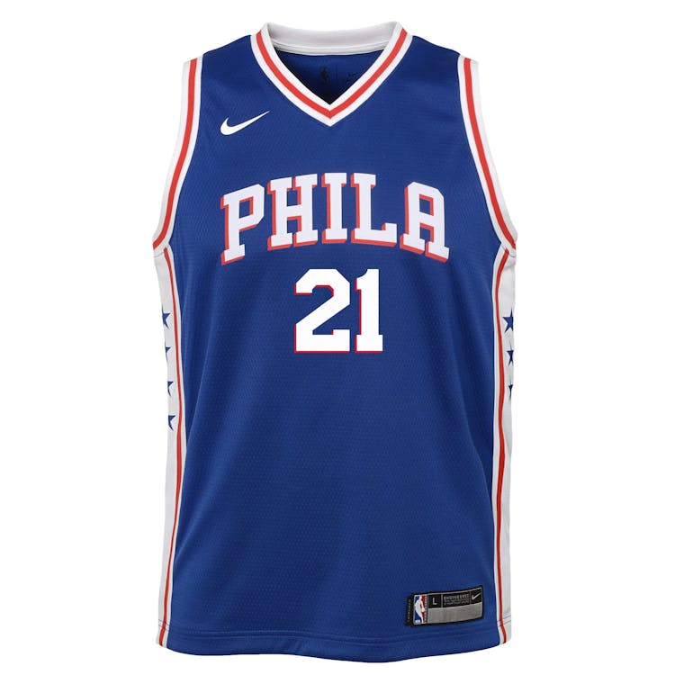 Nike Kids Philadelphia 76ers Joel Embiid 21 Icon Swingman Nba