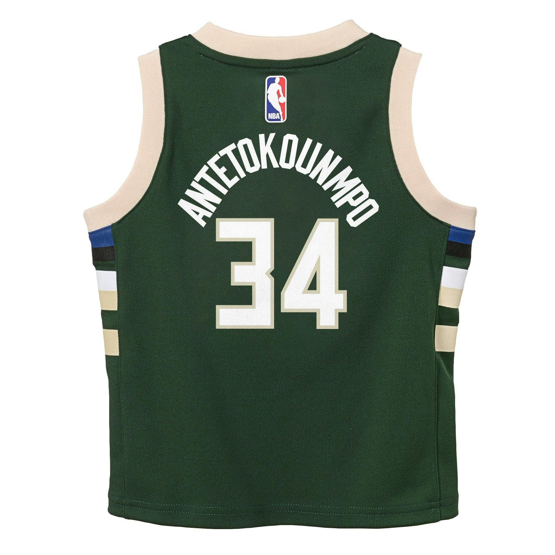 Nike Toddler Milwaukee Bucks Giannis Antetokounmpo 34 Icon Replica NBA Jersey Green Culture Kings