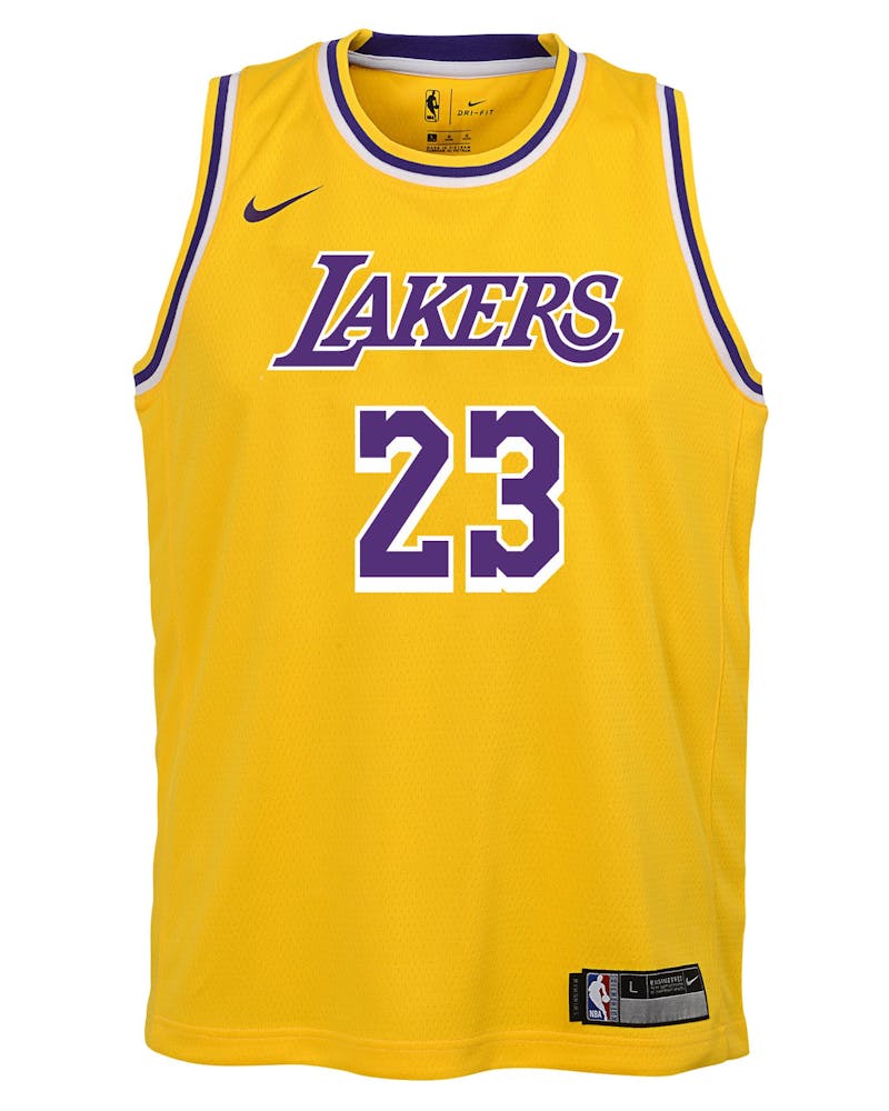 Nike Kids Los Angeles Lakers Lebron James 23 Icon Swingman Nba Jersey Yellow Culture Kings