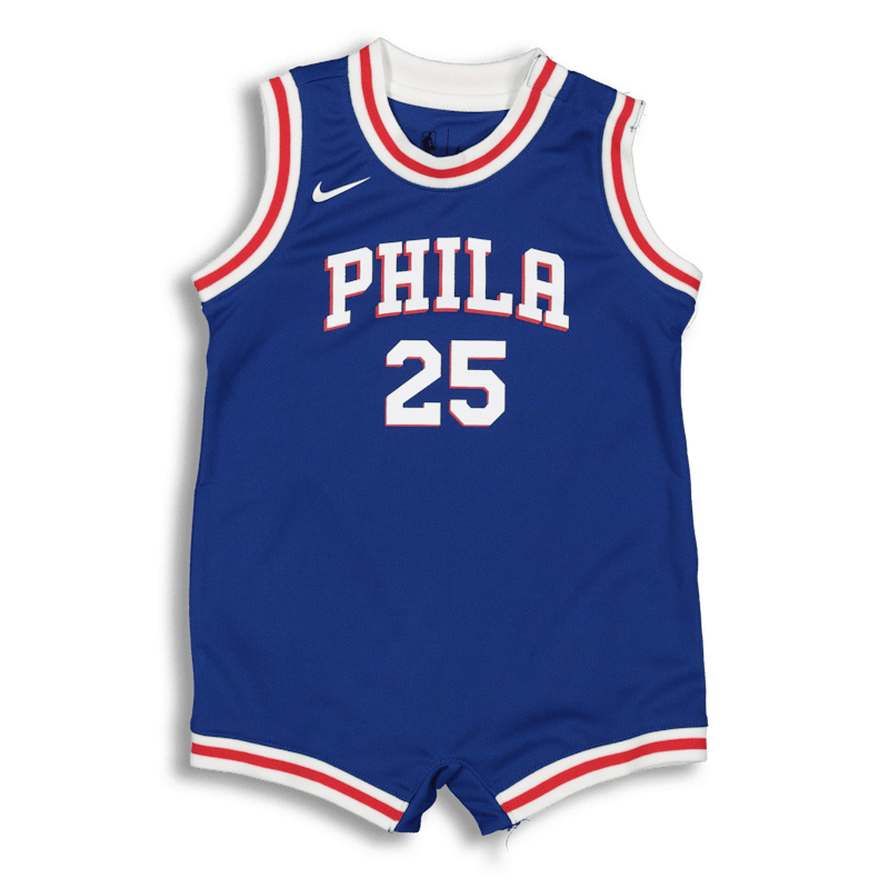 Nike Infant Philadelphia 76ers Ben Simmons #25 Replica Onesie NBA Jersey Blue | Culture Kings