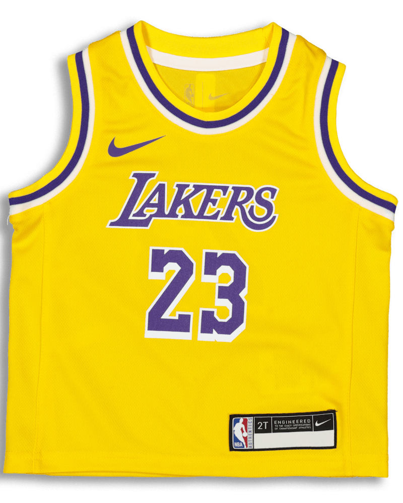 Nike Toddler Los Angeles Lakers Lebron James 23 Replica Jersey Icon Edition Yellow Culture Kings