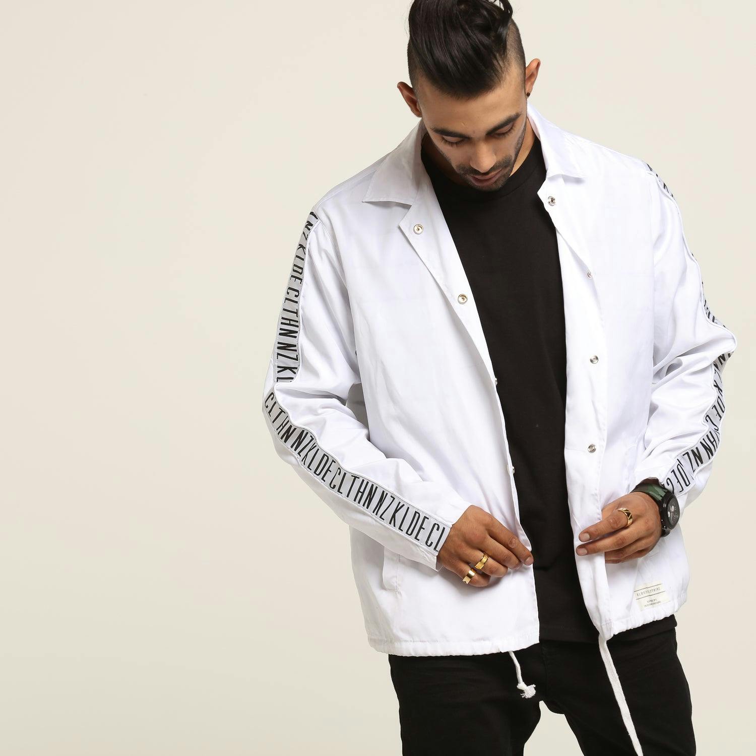 Download Kloude Clothing Leisure Coach Jacket White | Culture Kings