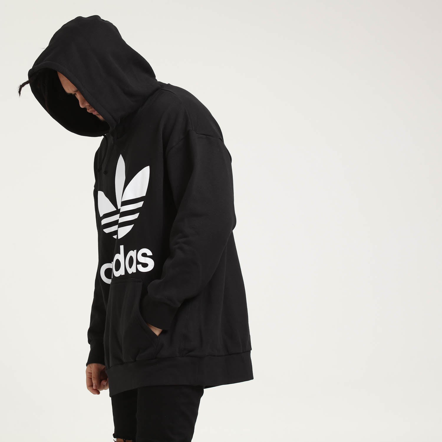 black adidas oversized hoodie