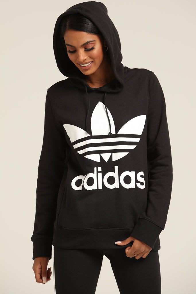 black adidas hoodie womens