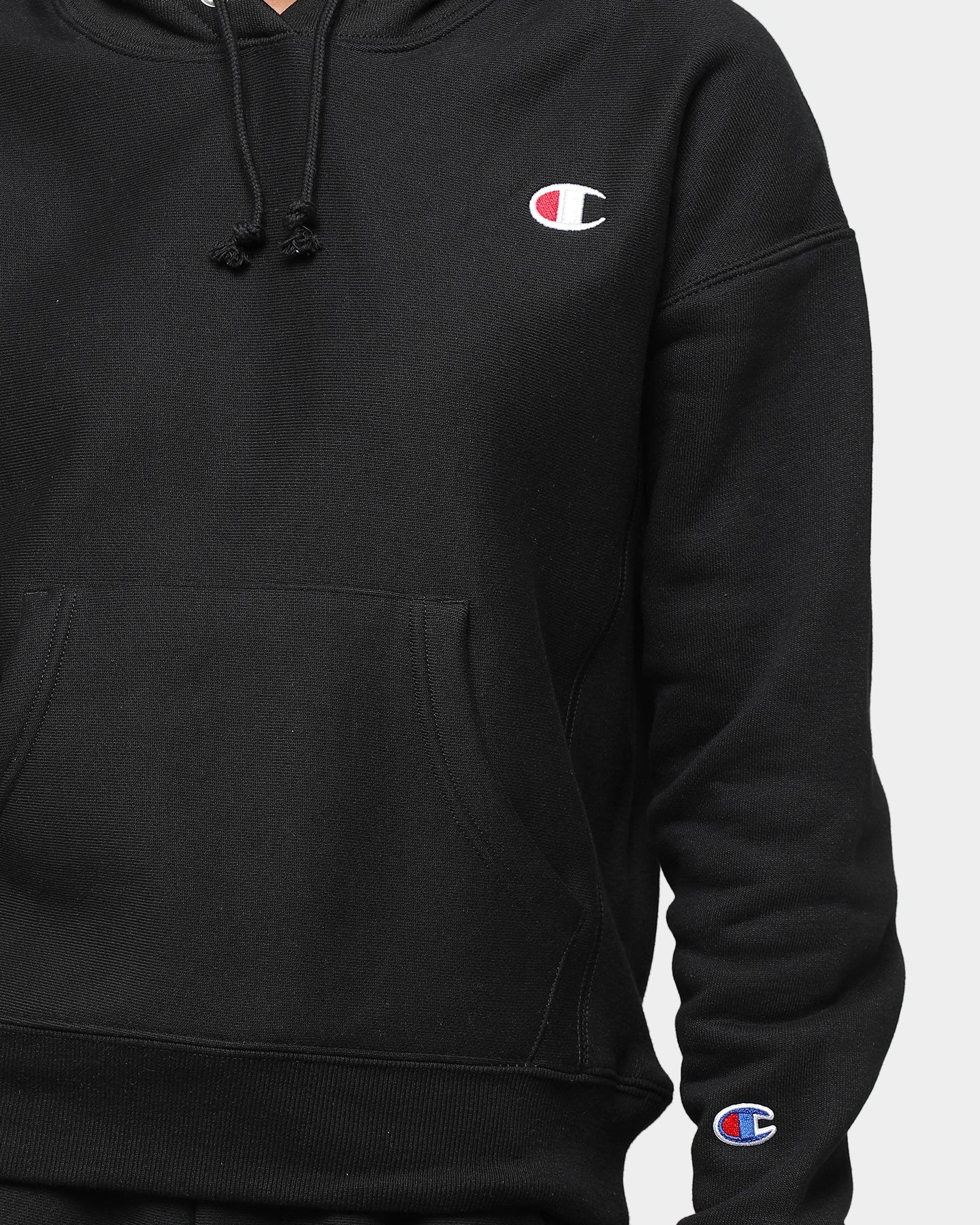 champion hoodie black and white