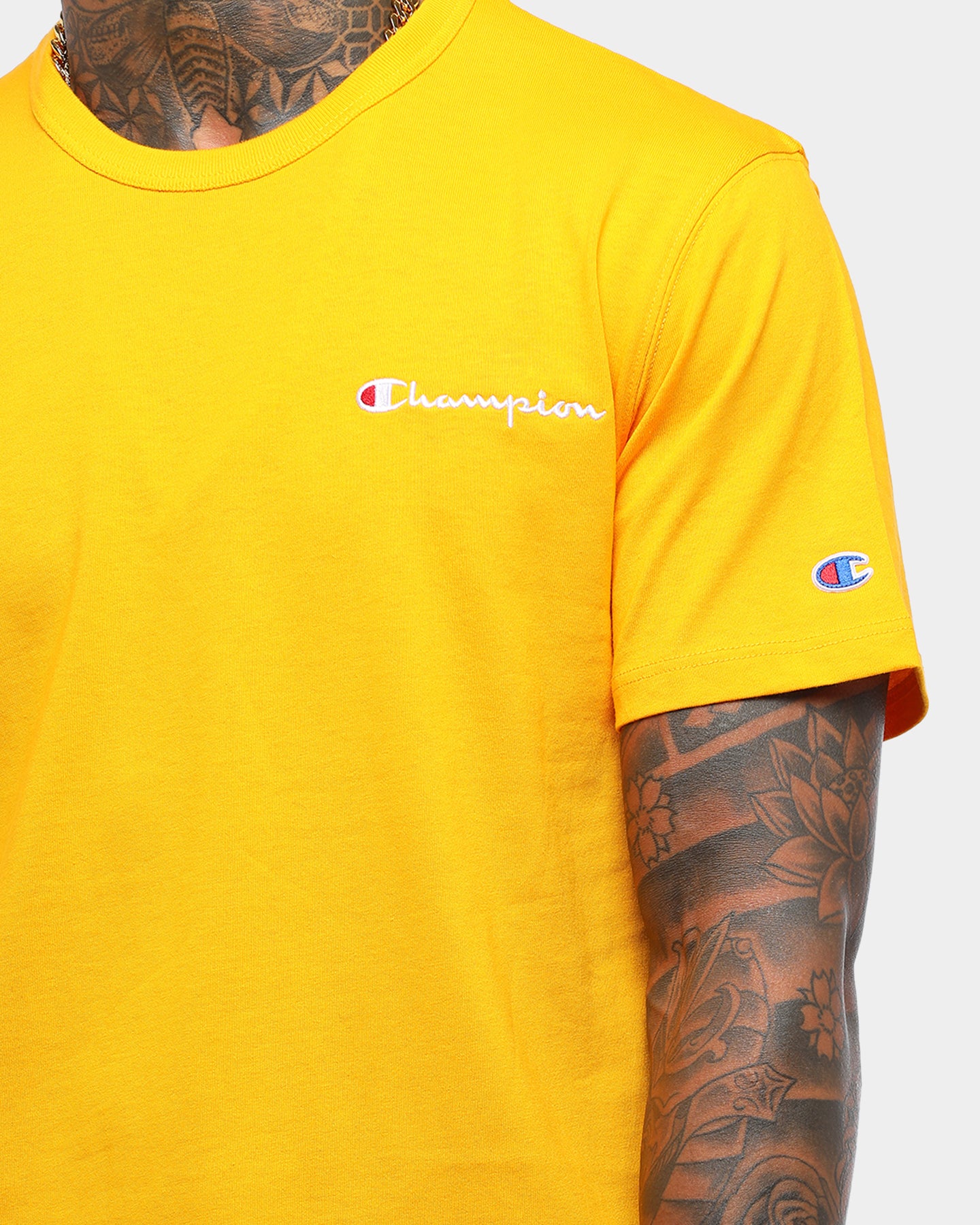 champion heritage tee yellow