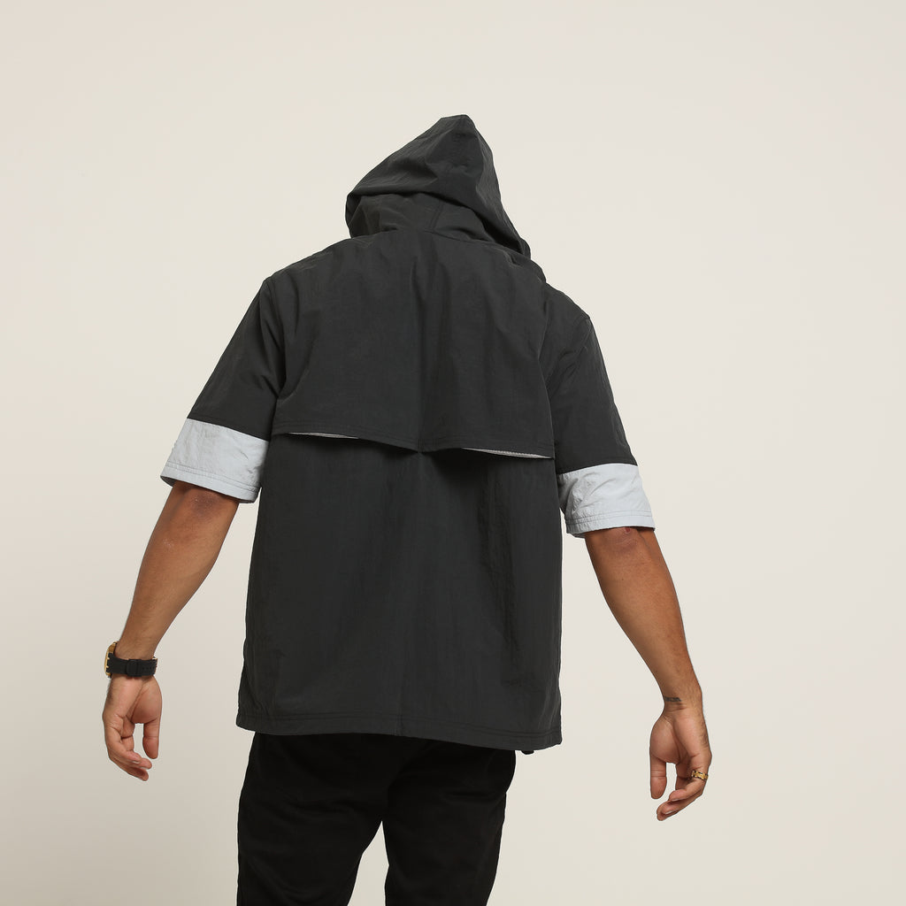 Champion Woven Anorak Short Sleeve Jacket BlackGrey Champion Woven Anorak Short Sleeve Jacket BlackGrey