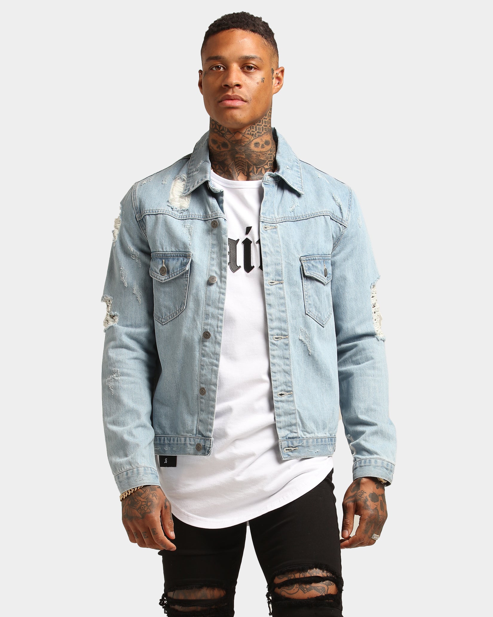saint morta sherpa denim jacket
