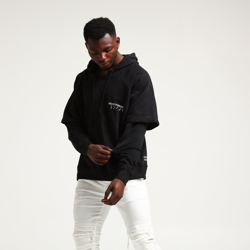 Loiter NYC Stencil Hoodie Black/Black