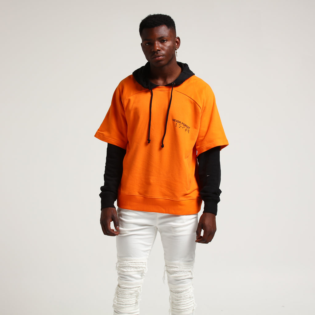 Loiter NYC Stencil Hoodie Orange/Black