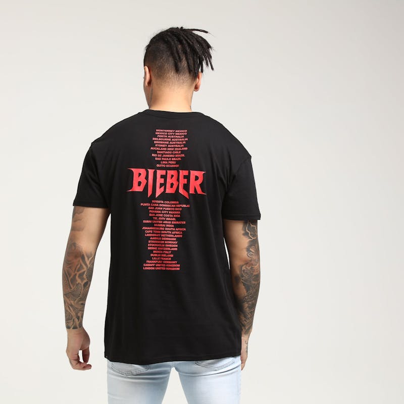 Justin Bieber Stadium Tour Ss Tee Black Red Culture Kings