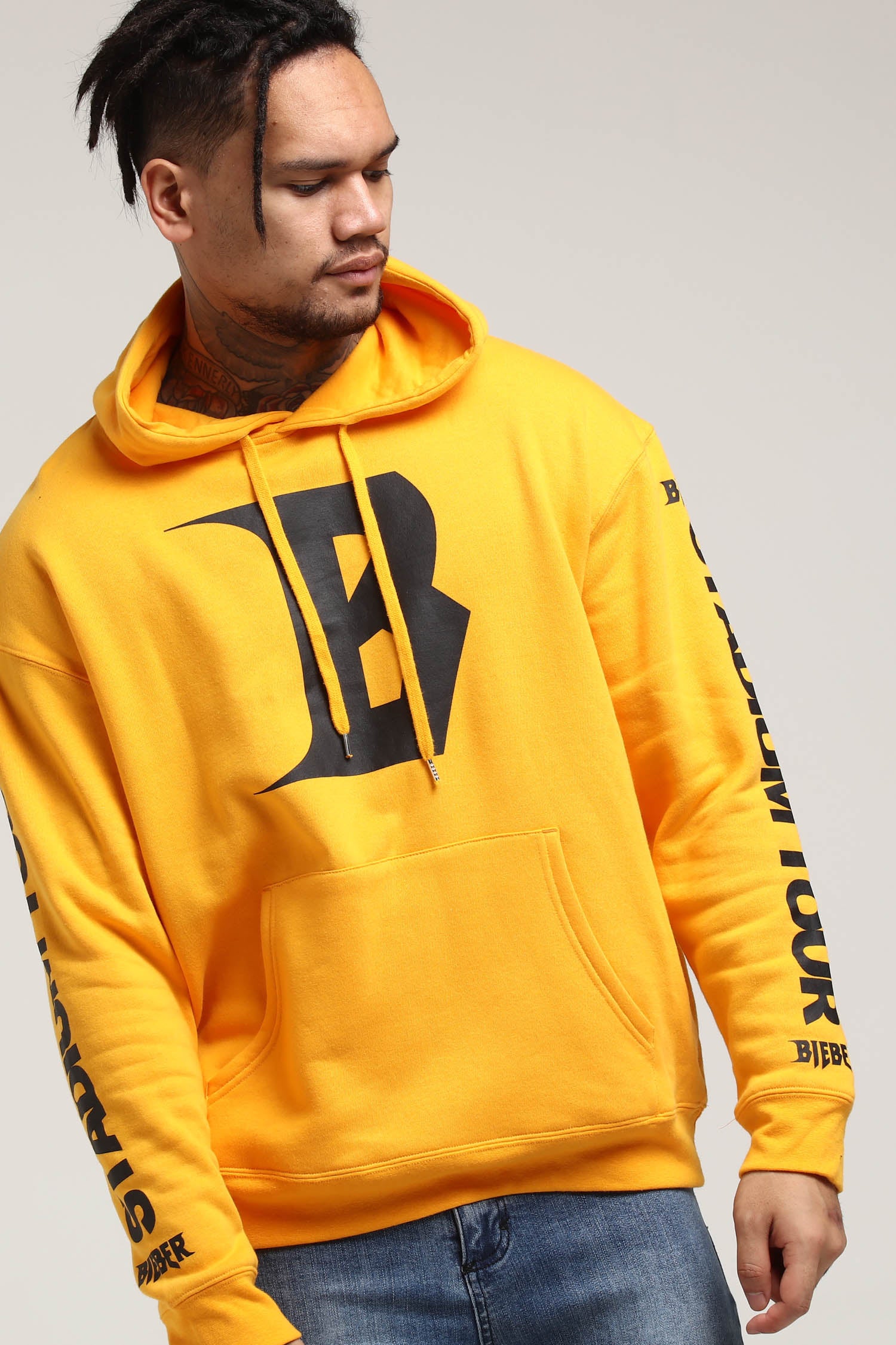 justin bieber hoodie yellow