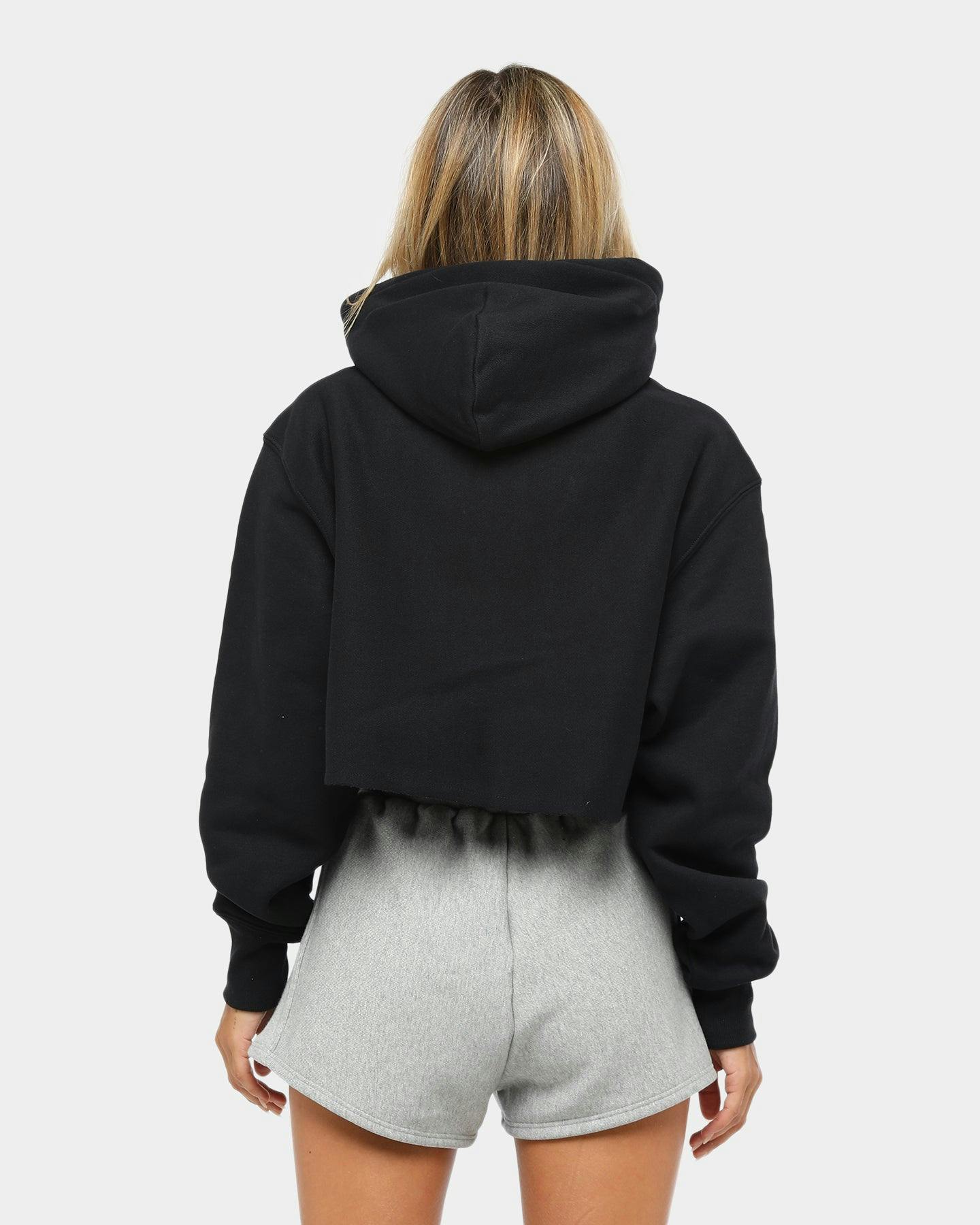 Champion Women's Reverse Weave Cropped Cut Off Hoodie Black | Culture Kings