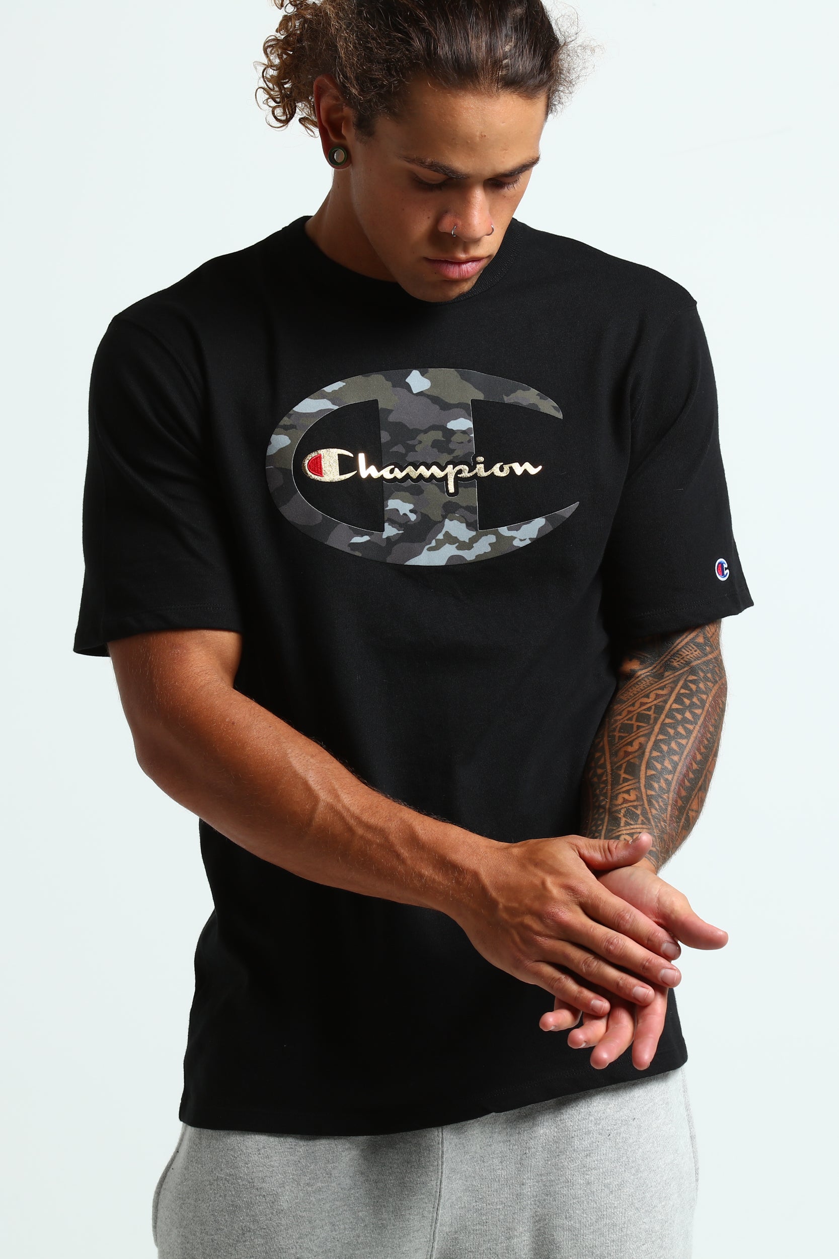 champion heritage tee camo