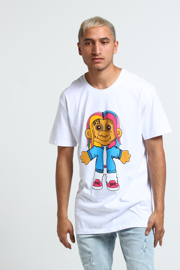 Goat Crew Rainbow Troll Tee White