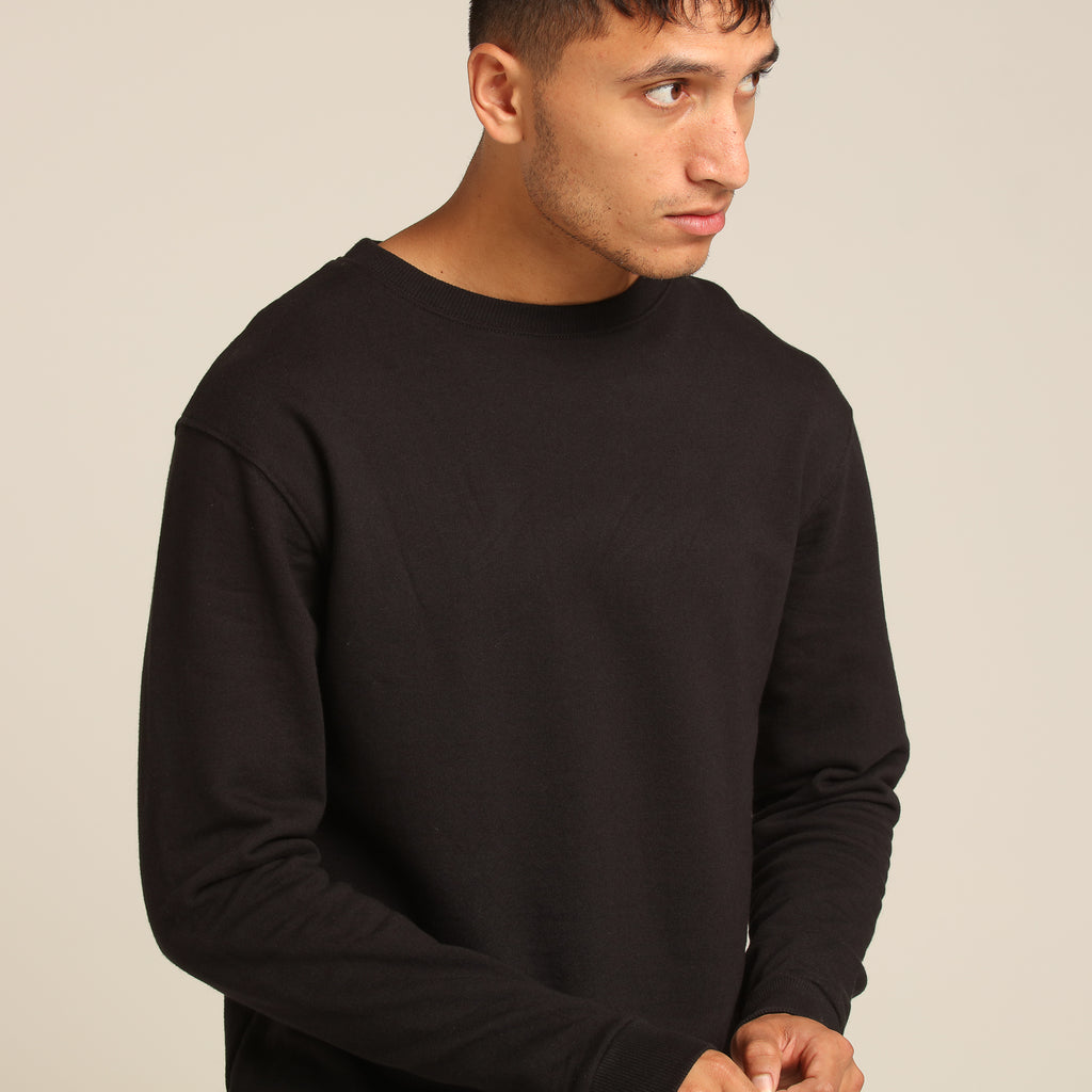 Grand Scheme Merino Wool Crew Black